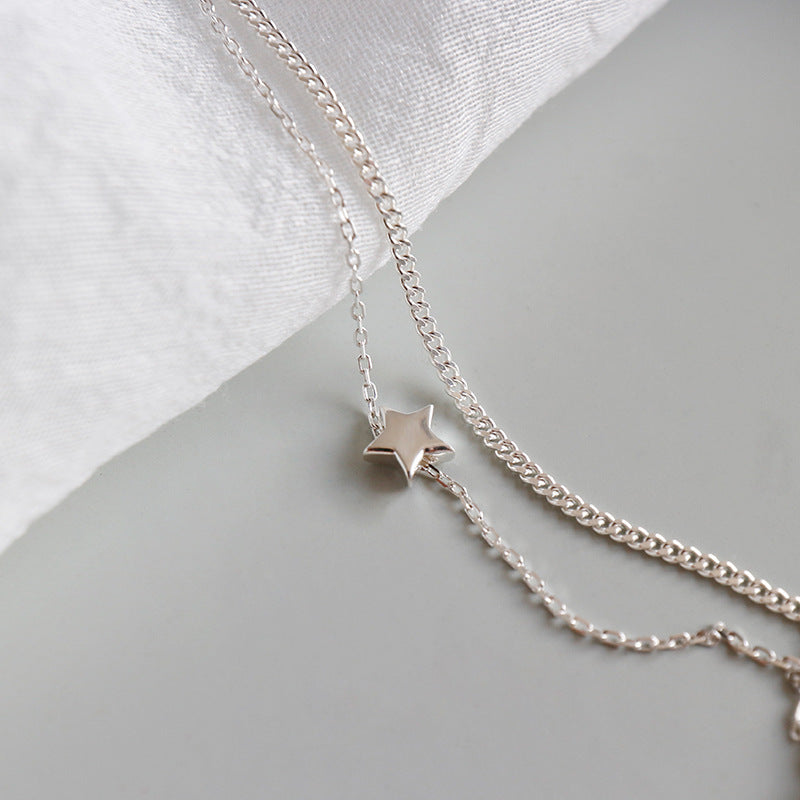 925 Silver Double Chain Anklet