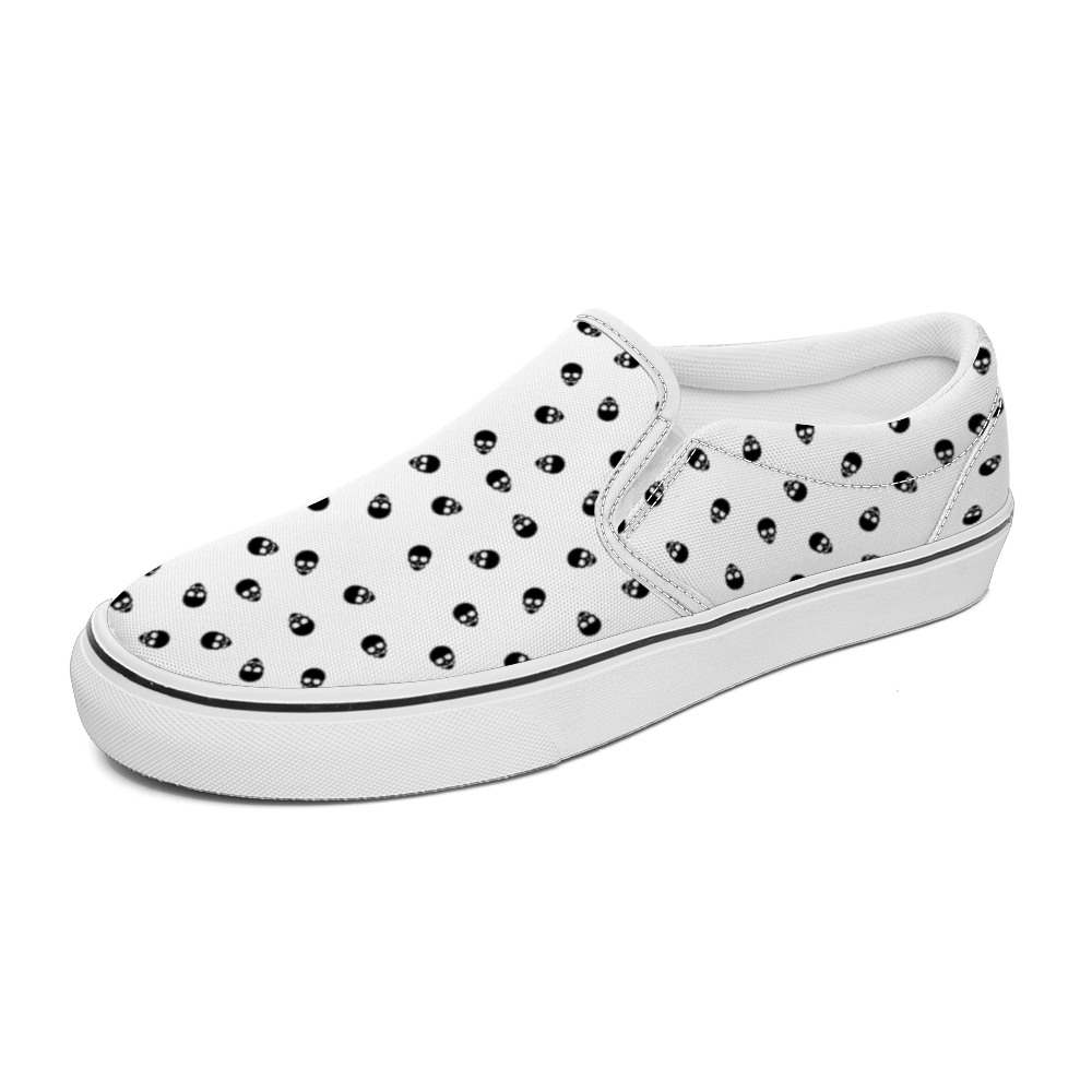 Skulls Slip-On Canvas Sneakers