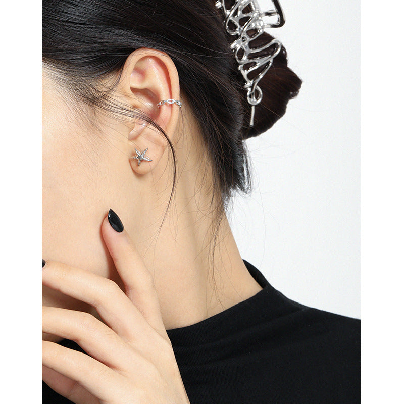925 Silver Starfish Earrings