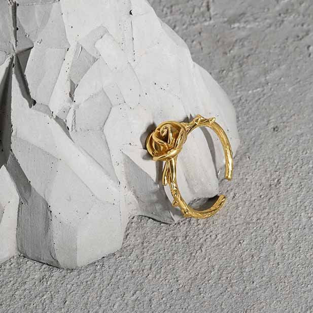 925 Silver Rose Ring