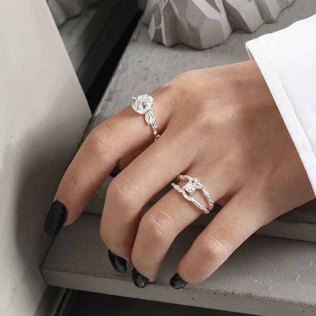 925 Silver Rose Ring